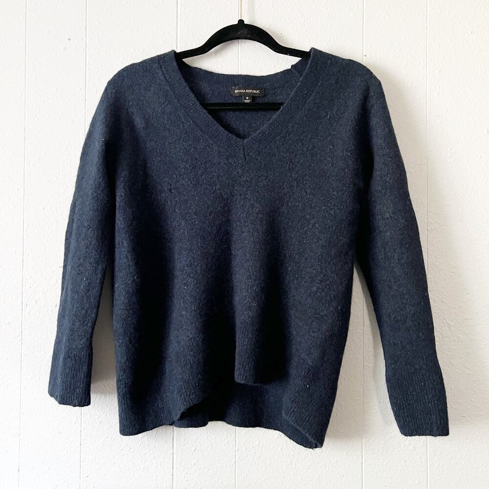 Banana Republic Sweater Womens S Merino Extra Fine Wool Alpaca Old Money Preppy
